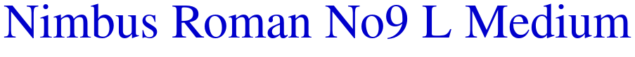 Nimbus Roman No9 L Medium шрифт